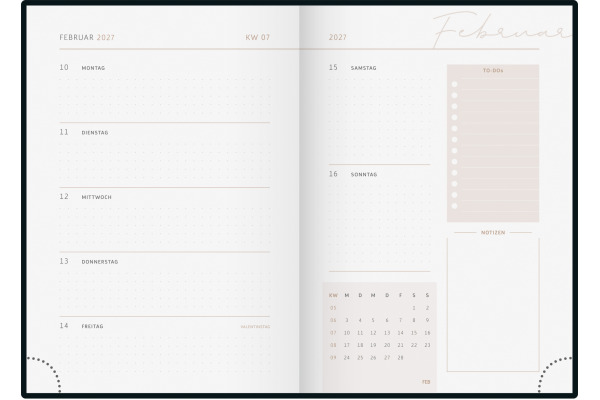 RIDOIDE Agenda Design Line 2027 702150703 1W/2S Bloom DE 14.8x21cm