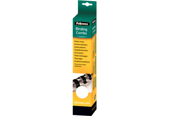 FELLOWES Plastikbinderücken 10mm A4 5345805 weiss, rund 100 Stück