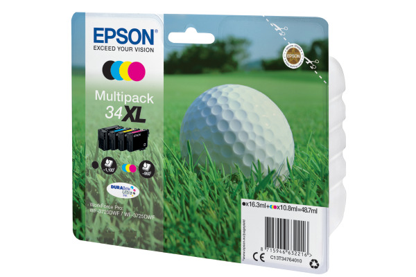 EPSON Multipack Tinte XL CMYBK T347640 WF-3720/3725DWF 4-color