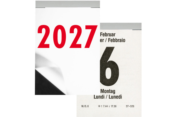 BIELLA Abreissblock Nr.4 2027 889004000 1T/1S sw/rot DE/FR 6.5x9.8cm