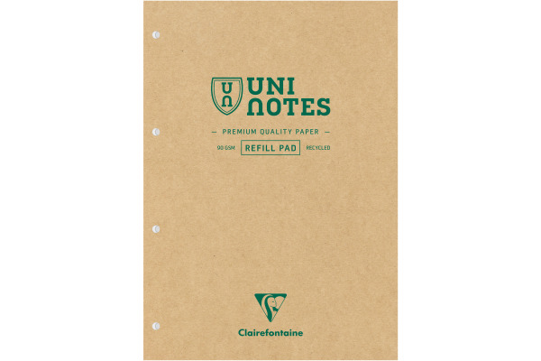 CLAIREFON Notizblock Uni Notes A4 9883C braun, liniert 100 Blatt