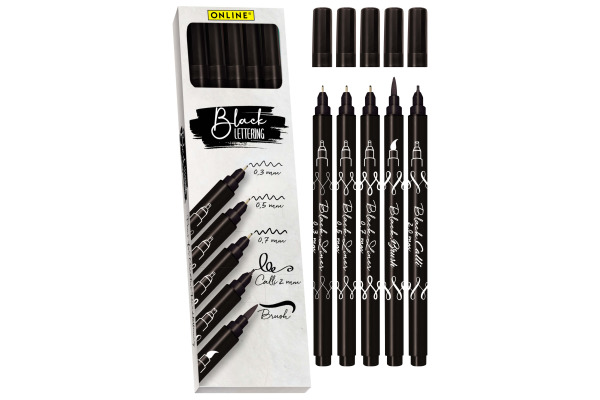 ONLINE Black Lettering Set 19114 5 Stück