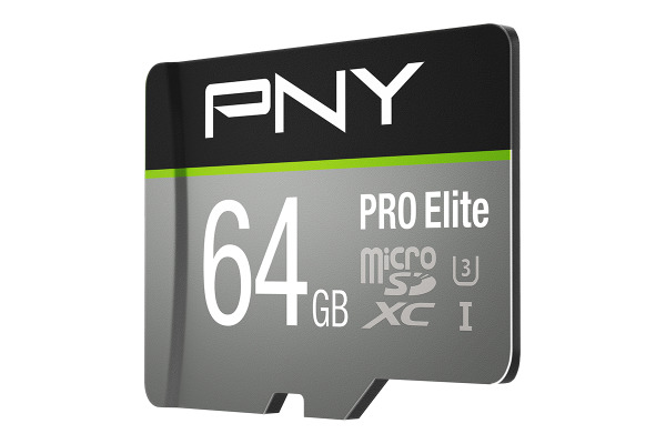 PNY micro-SDXC Pro Elite 64GB PSDU64GV3 UHS-I U3 A1 & adapter