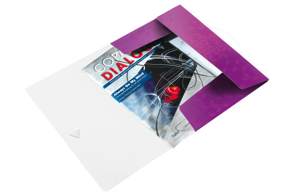 LEITZ Gummibandmappe WOW A4 45990062 violett für 150 Blatt