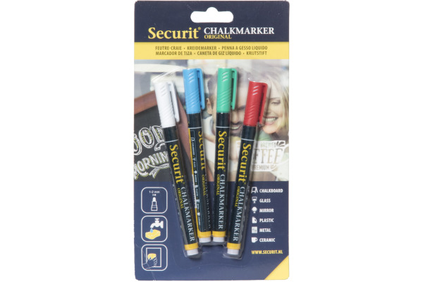 SECURIT Kreidestift 1-2mm BL-SMA100 4 Farben ass.