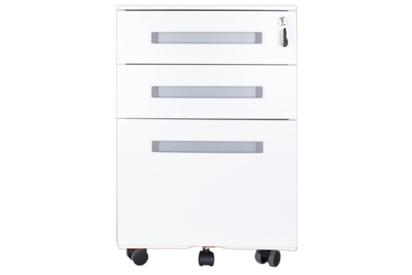 CONTINI Rollcontainer 102460 weiss, 3 Schubladen