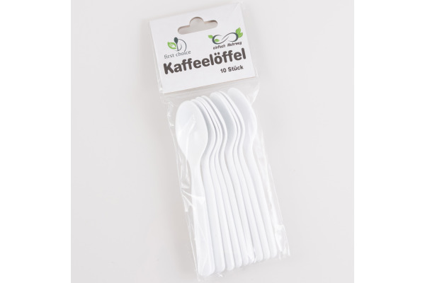 ELCO Kaffeelöffel aus Kunststoff 10041120 Mehrweg weiss, 10Stk.