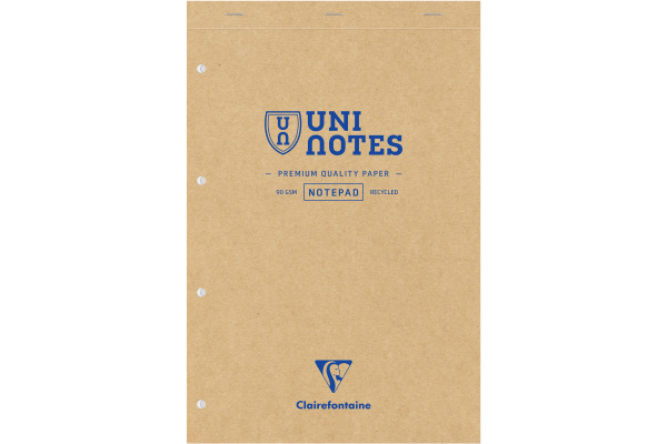 CLAIREFON Notizblock Uni Notes A4+ 9872C braun, kariert 70 Blatt