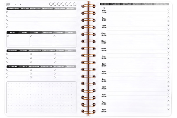 CLAIREFON Agenda AgeBag undatiert 78239C my Daily 125 Blatt tabak A5
