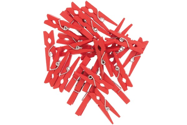RICO DESI Deko-Clips 3cm 7040.31.1 rot 24 Stück