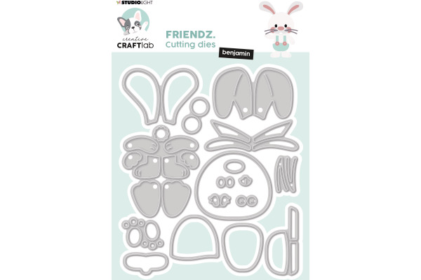 STUDIO LI Stanzschablone 12.7x11x0.1cm CD476 Hase 17 Stück