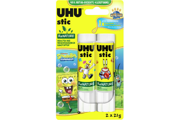 UHU Klebestift ReNature 2x21g 305711 Spongebob