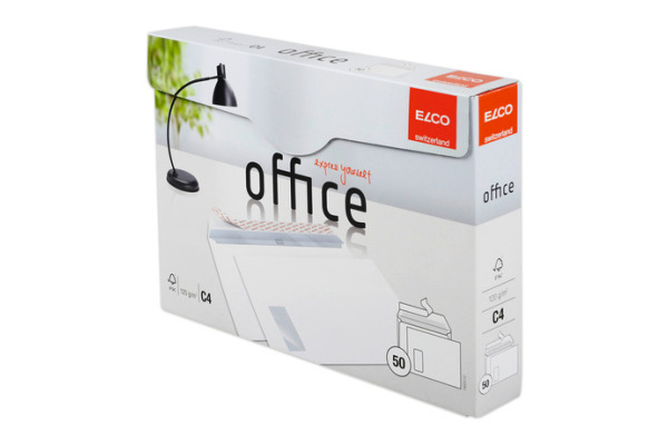 ELCO Couvert Office m/Fenster C4 74523.12 120g, weiss 50 Stück