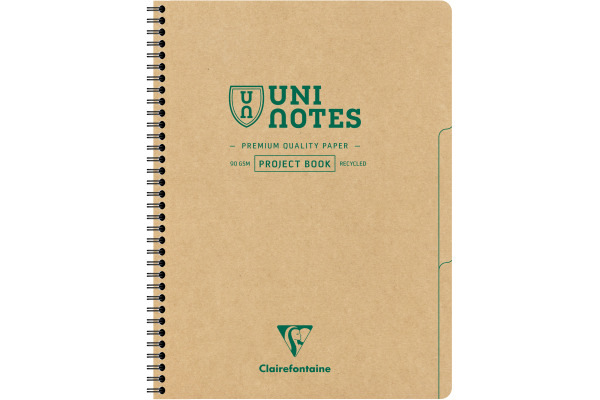 CLAIREFON Collegeblock Uni Notes A4+ 9862C braun, kariert 5mm 80 Blatt