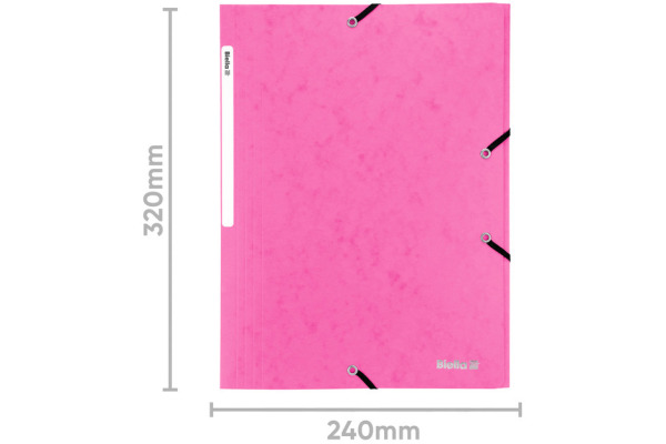 BIELLA Gummibandmappe A4 17840140U rosa, 355gm2 200 Bl.