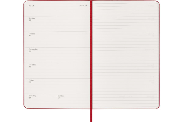 MOLESKINE Agenda Classic Large 2027 DHF212WN3 1W/1S scharlachrot HC 13x21cm