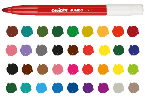 CARIOCA Fasermaler Jumbo 3613 ass. 50 Stück