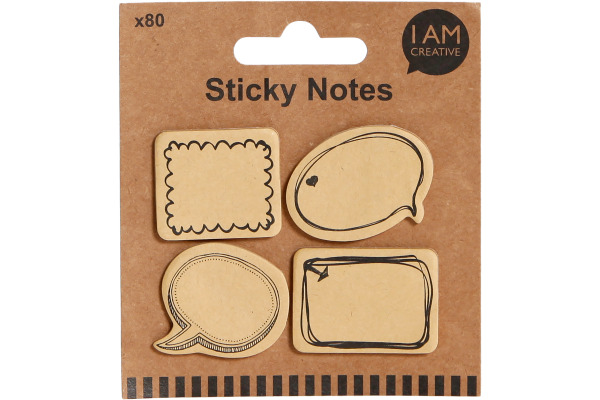 I AM CREA Haftnotiz 4087.19 Sprechblasen, 80 Stück
