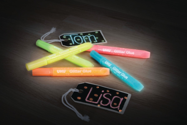 UHU Glitter Glue Glow 48210 5 Farben