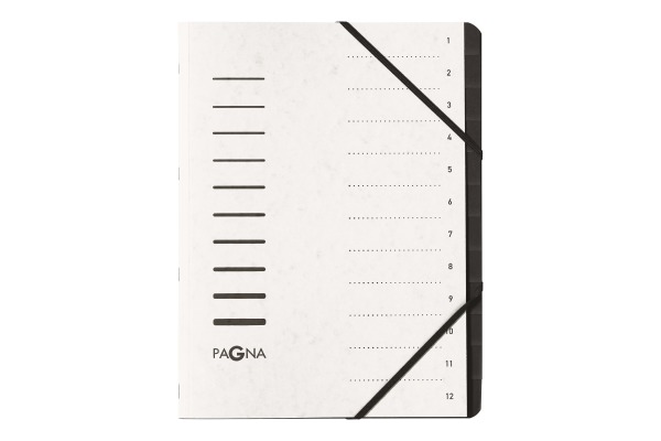 PAGNA Fächermappe Office A4 40059-08 weiss 1-12