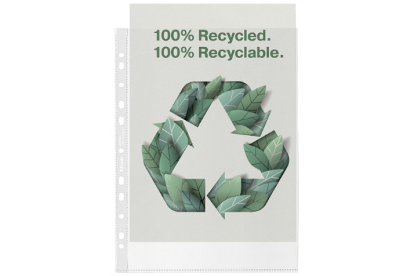 LEITZ Sichtmappen PP Recycle A4 627493 transparent, 70my 100 Stück