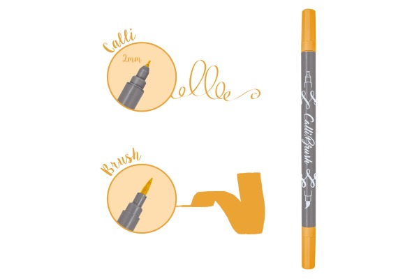 ONLINE Callibrush Pen Double Tip 2mm 19073/6 Curry