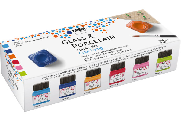 KREUL Glas-Porzellanmalfarben KR-16604 Color Living 6x20ml