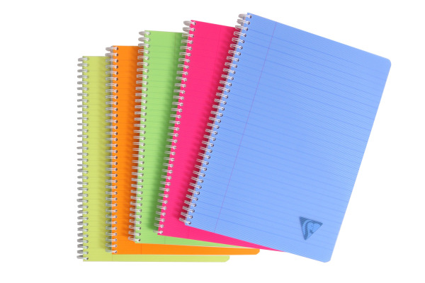 CLAIREFON Spiralheft A4 328146C ass., liniert 90 Blatt