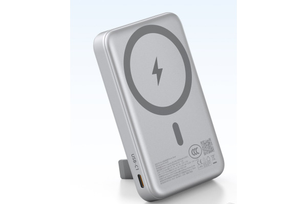 AUKEY MagFusion PB Vista 10KmAh PB-MS20 15W, Wireless, Silver-White
