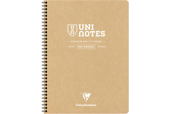 CLAIREFON Collegeblock Uni Notes A4+ 9852C braun, kariert 5mm 80 Blatt