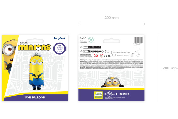 PARTYDECO Folienballon 40x100cm FB330 Minion Tim