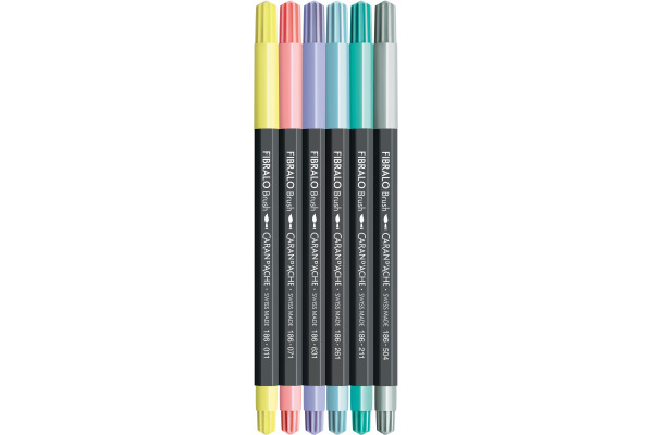CARAN D'A Classic Fibralo Brush 0.5-5mm 186.802 Pastel 6 Stück