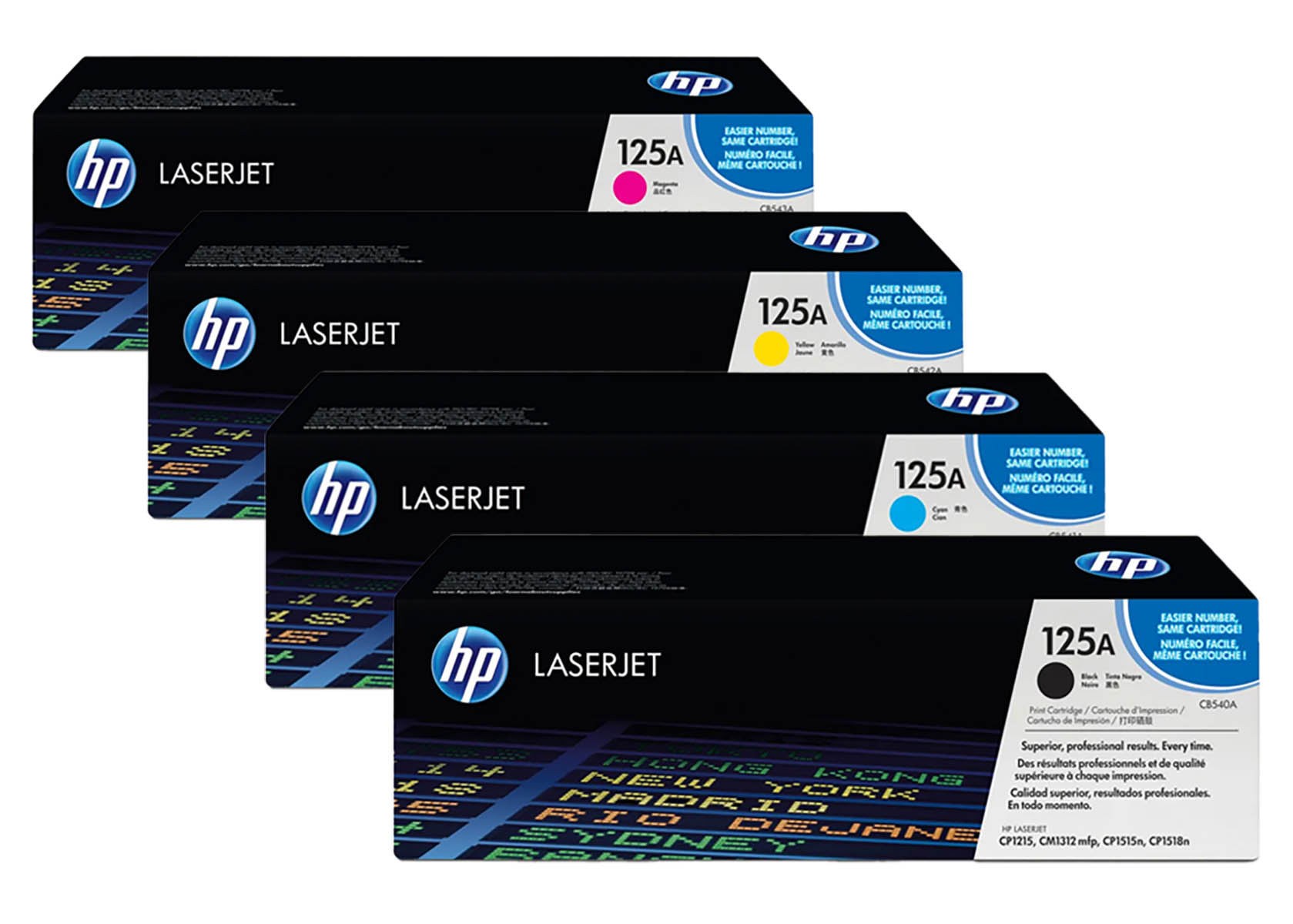 Original HP 125A / CB540A SET Multipack / Set mit allen vier Farben
