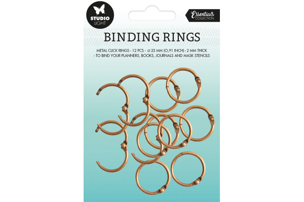 STUDIO LI Bindung Klickri. 2.3x2.3x0.3cm RING02 gold 12 Stück
