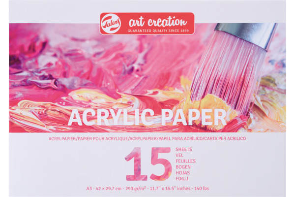 TALENS Acrylpapier A3 9316001M weiss, 290g 15 Blatt