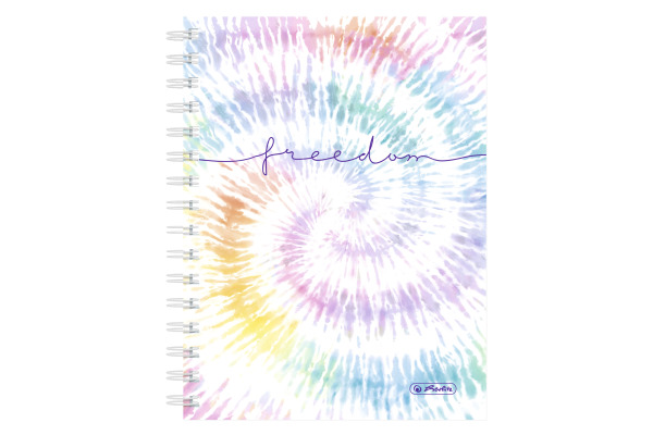 HERLITZ Spiralbuch A5, 70 g/m2 50044108 New Batik Freedom kariert 5mm