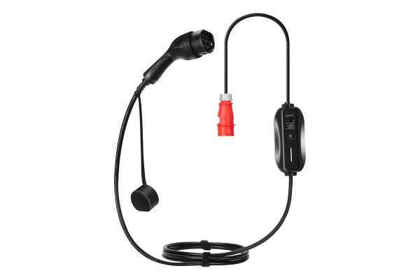 DELTACO e-Charge,cab.LED disp.type-2 EV-3226 3-phase,16A, Mode-2,6m,Bl.