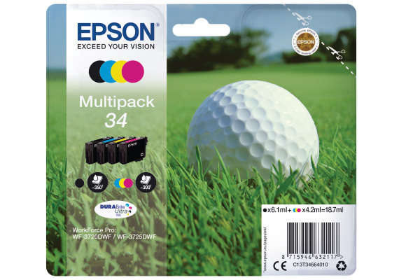 EPSON Multipack Tinte CMYBK T346640 WF-3720/3725DWF 4-color