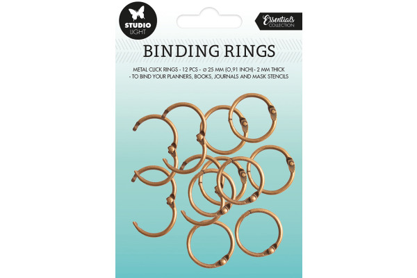 STUDIO LI Bindung Klickri. 2.3x2.3x0.3cm RING02 gold 12 Stück