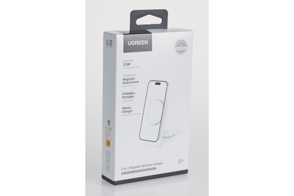 UGREEN Wireless Charger 2in1,20W,Qi2 45057 iPhone,AirPods,White
