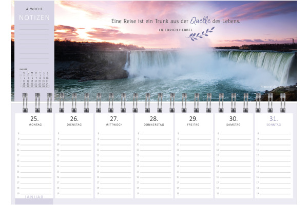 ARS EDITI Tischkalender 2027 13927 Reiseträume DE 29.7x11.5cm