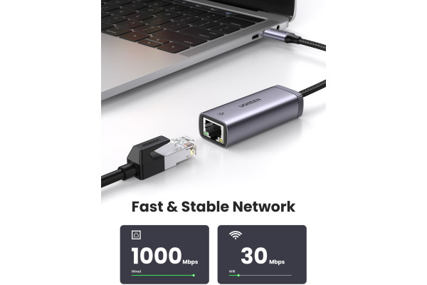 UGREEN Gigabit Ethernet Adapter 40322 USB-C