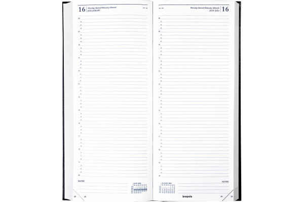 BREPOLS Agenda Saturnus 101 Lima 2027 26.3.0043 1T/2S schwarz 12.8x33cm