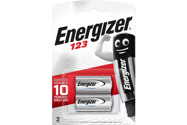ENERGIZER Batterien CR123 3.0V CR17345 Foto Lithium Blister 2 Stück