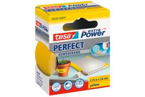 TESA Extra Power Perfect 2.75mx19mm 563410003 Gewebeband. gelb