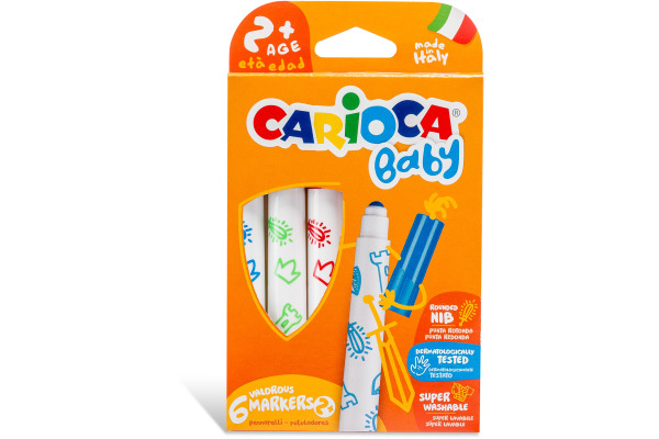 CARIOCA Fasermaler Baby 2+E-6 42813