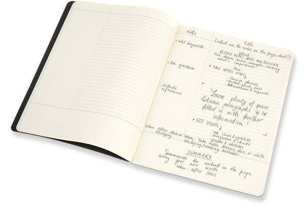 MOLESKINE Notizheft Karton A4 602510 liniert,BK/cranb.,120S. 2 Stk.