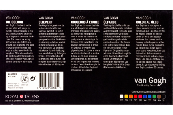 VAN GOGH Ölfarben Basis-Set 10x20ml 2820410