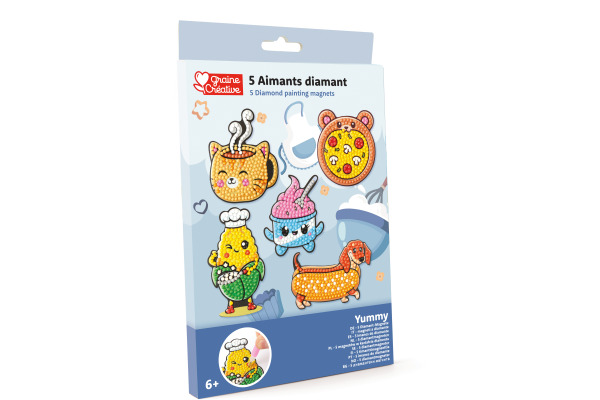 GRAINECRÉ Diamond Painting Magnete GC-750286 Yummy 5 Magnete
