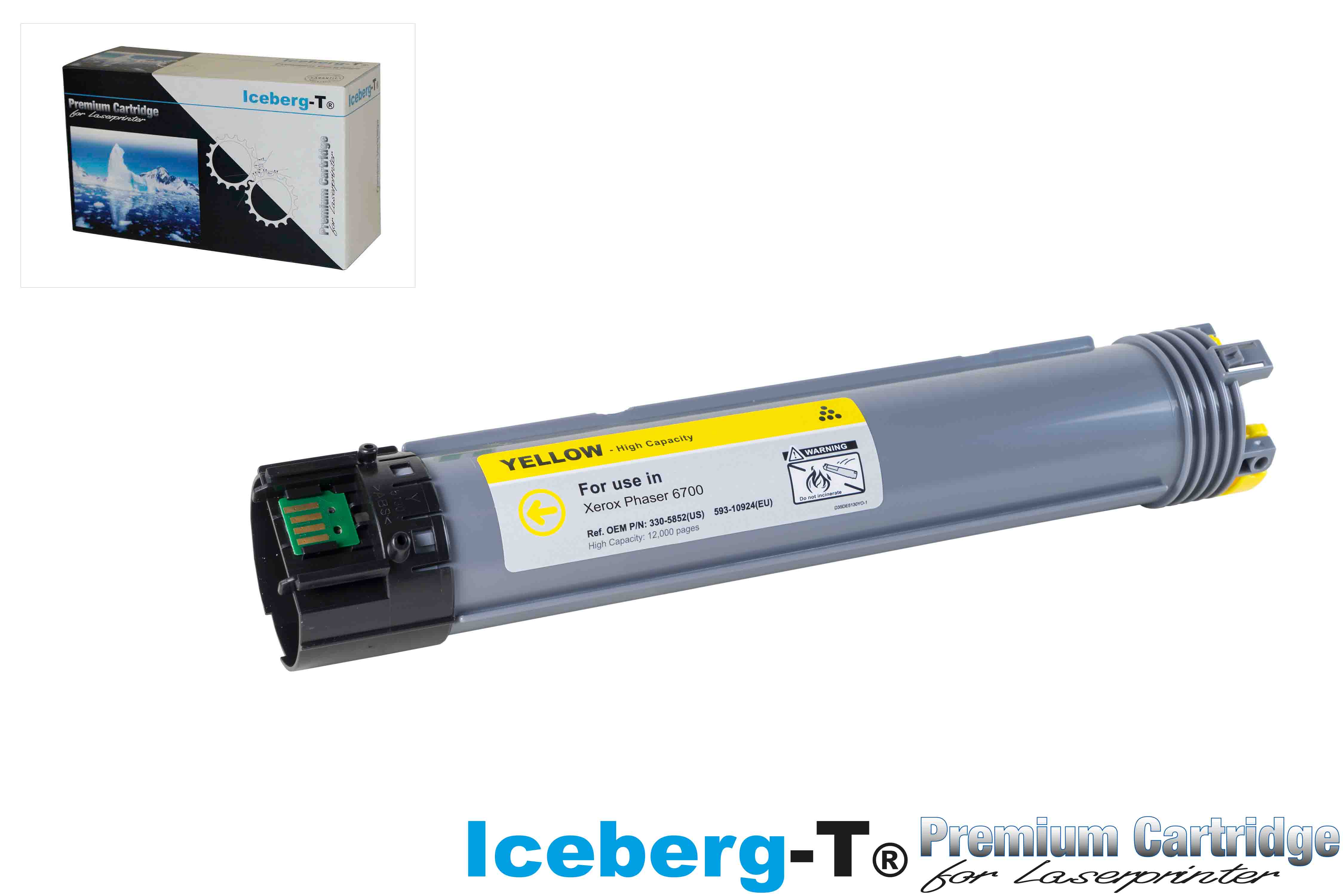 Iceberg-T Toner Xerox Phaser 6700 12'000 Seiten, yellow